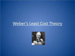 Weber`s Least Cost Theory