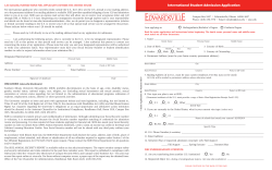 International Student Admission Application