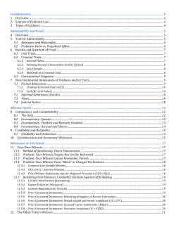 Non-Testimonial Admissions of Evidence and/or Facts