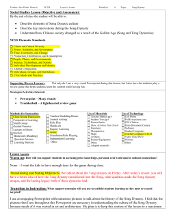 Teacher: Alex Prittie Room #: W 224 Lesson # in unit: Period (s): 6