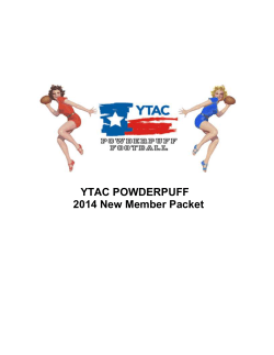 YTAC POWDERPUFF 2014 New Member Packet Dear New Player