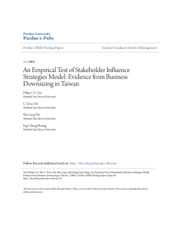 An Empirical Test of Stakeholder Influence Strategies Model