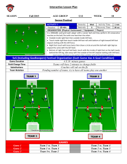 Interactive Lesson Plan 5v5 (Including Goalkeepers) Festival