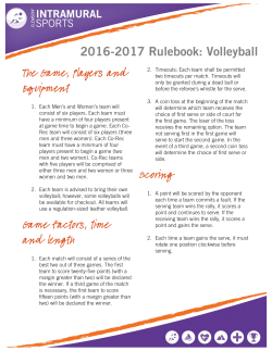2016-2017 Rulebook: Volleyball