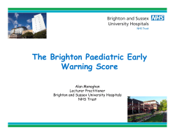 The Brighton Paediatric Early Warning Score
