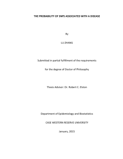THE PROBABILITY OF SNPS ASSOCIATED WITH