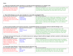 To Kill a Mockingbird - Quote Activity - Key