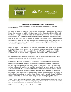 First Consultation Healthy People Outcome Area and Revenue