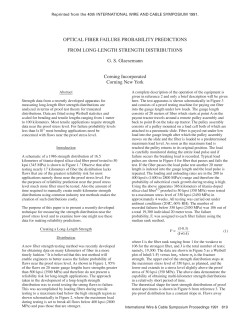 Optical Fiber Failure Probability Predictions from Long