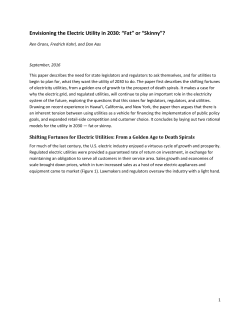 Envisioning the Electric Utility in 2030