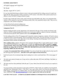 AP English Language and Composition