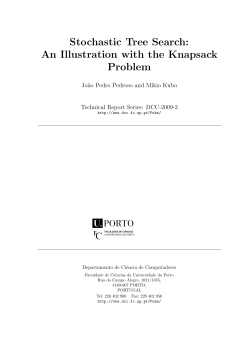 Stochastic Tree Search: An Illustration with the Knapsack Problem