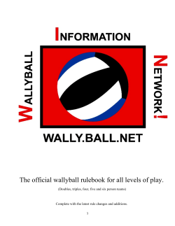 The official wallyball rulebook for all levels of play.