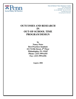 Outcomes and Research in Out-of