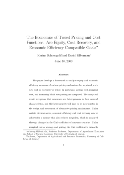 The Economics of Tiered Pricing and Cost