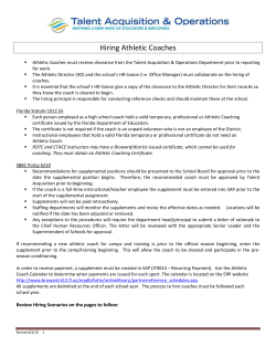 Hiring Athletic Coaches