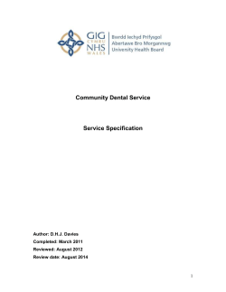 ABMUHB CDS Service Specification 2012
