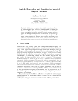 Logistic Regression and Boosting for Labeled Bags of Instances