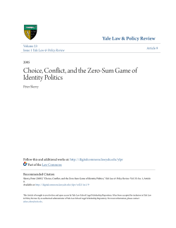 Choice, Conflict, and the Zero-Sum Game of Identity Politics