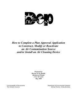 How to Complete a Plan Approval Application to Construct, Modify
