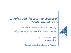 Tax Policy and the Location Choices of Multinational Firms
