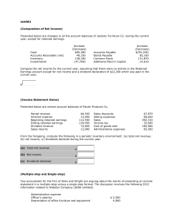 intHW3 (Computation of Net Income) Presented below are changes