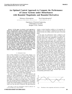 An Optimal Control Approach to Compute the Performance of Linear