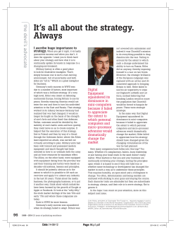 It`s all about the strategy. Always