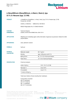 n-Hexyllithium - Rockwood Lithium