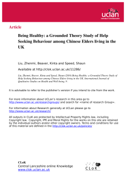 A Grounded Theory study of help seeking behaviour among
