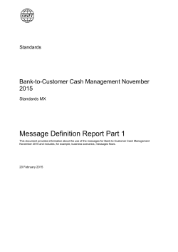 Message Definition Report Part 1