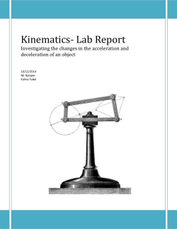 Kinematics- Lab Report