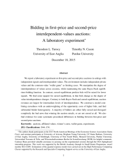 Bidding in first-price and second-price interdependent