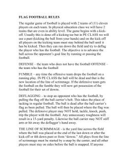 flag football rules