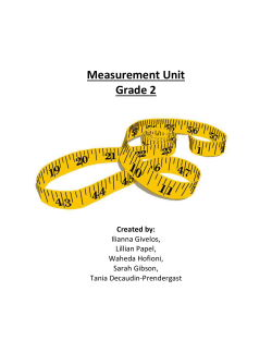 Measurement Unit Grade 2 Created by