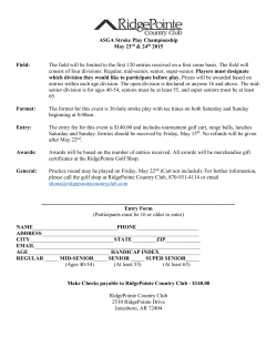 Stroke Play Championship - RidgePointe Country Club