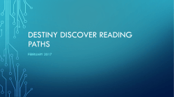 Destiny Discover Reading Paths