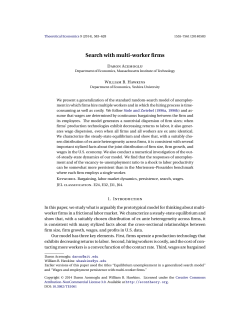 Search with multi-worker firms - MIT Economics