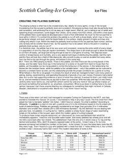 Creating The Playing Surface - Scottish Curling