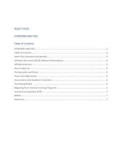 Microsoft Select-Plus Agreement (FAQ)