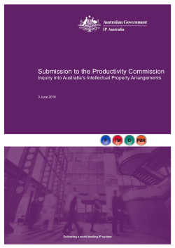 IP Australia - Productivity Commission