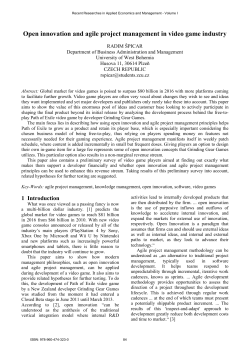 Open innovation and agile project management in video game