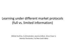 Individual evolutionary learning under different market protocols with