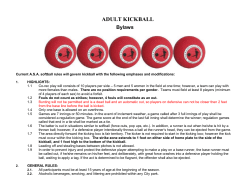 2017 Kickball Rules