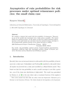 Asymptotics of ruin probabilities for risk processes under optimal