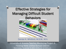 Effective Strategies for Managing Difficult Student Behaviors