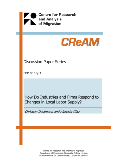 How Do Industries and Firms Respond to Changes in Local