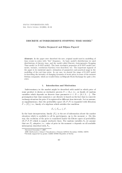 Discrete Autoregressive Stopping Time Model
