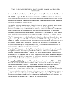 future video game developers and leaders awarded 2015/2016 aias