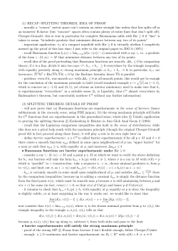 (1) RECAP: SPLITTING THEOREM, IDEA OF PROOF